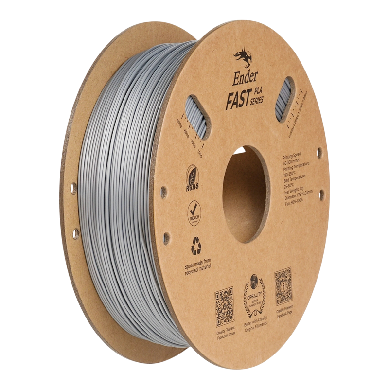 Філамент (пластик) для 3D принтера CREALITY Fast PLA 1кг, 1.75мм, сріблястий (3301010434)